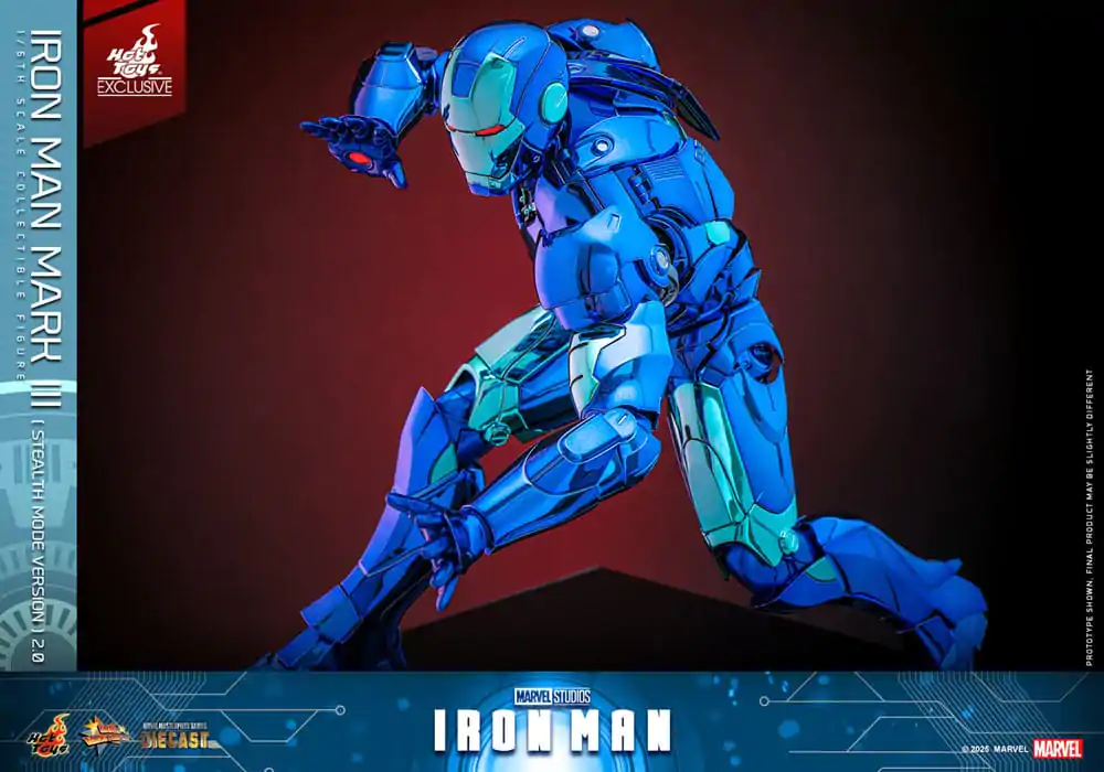 Iron Man Movie Masterpiece Diecast akční figurka 1/6 Iron Man Mark III (Stealth Mode Ver.) 2.0 Hot Toys Exclusive 33 cm fotografii produktu