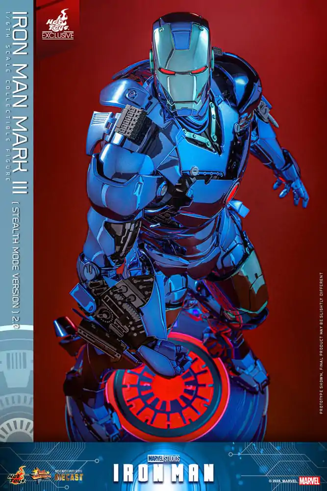 Iron Man Movie Masterpiece Diecast akční figurka 1/6 Iron Man Mark III (Stealth Mode Ver.) 2.0 Hot Toys Exclusive 33 cm fotografii produktu