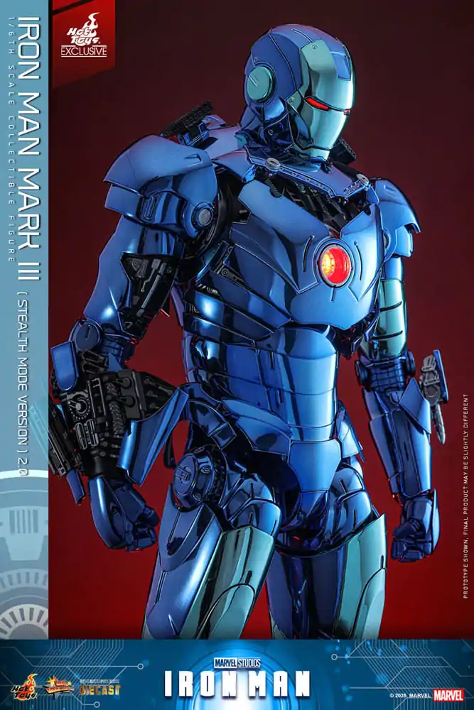 Iron Man Movie Masterpiece Diecast akční figurka 1/6 Iron Man Mark III (Stealth Mode Ver.) 2.0 Hot Toys Exclusive 33 cm fotografii produktu