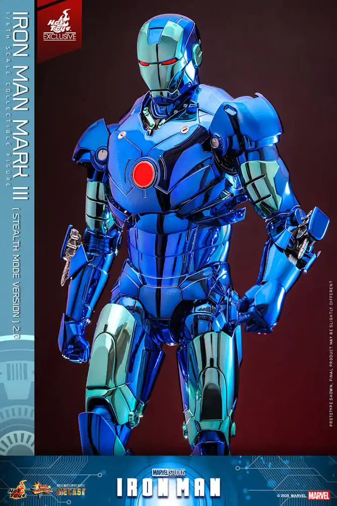 Iron Man Movie Masterpiece Diecast akční figurka 1/6 Iron Man Mark III (Stealth Mode Ver.) 2.0 Hot Toys Exclusive 33 cm fotografii produktu