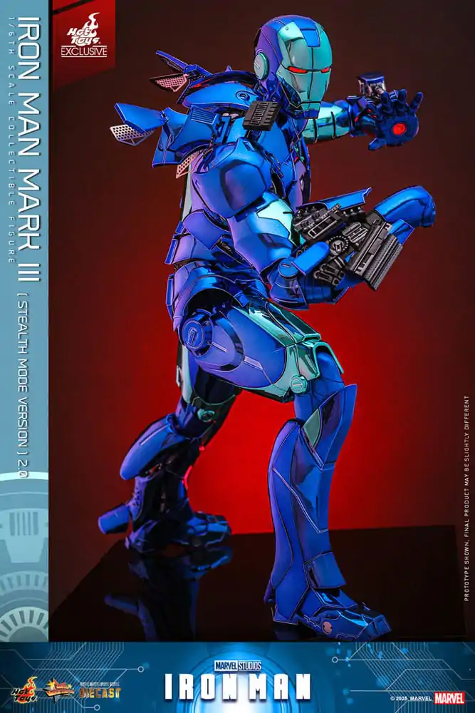 Iron Man Movie Masterpiece Diecast akční figurka 1/6 Iron Man Mark III (Stealth Mode Ver.) 2.0 Hot Toys Exclusive 33 cm fotografii produktu