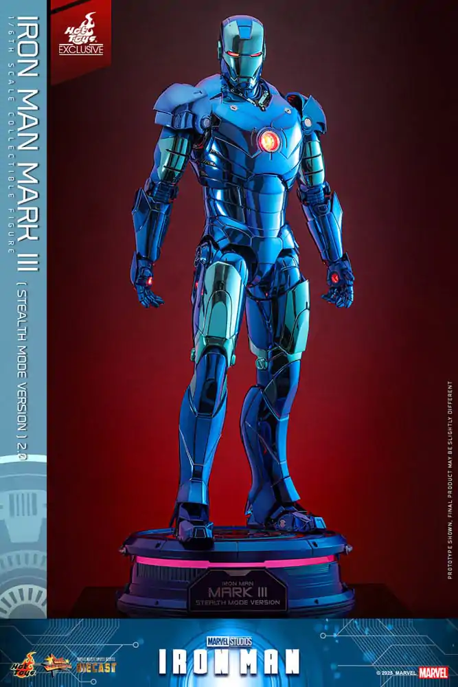 Iron Man Movie Masterpiece Diecast akční figurka 1/6 Iron Man Mark III (Stealth Mode Ver.) 2.0 Hot Toys Exclusive 33 cm fotografii produktu