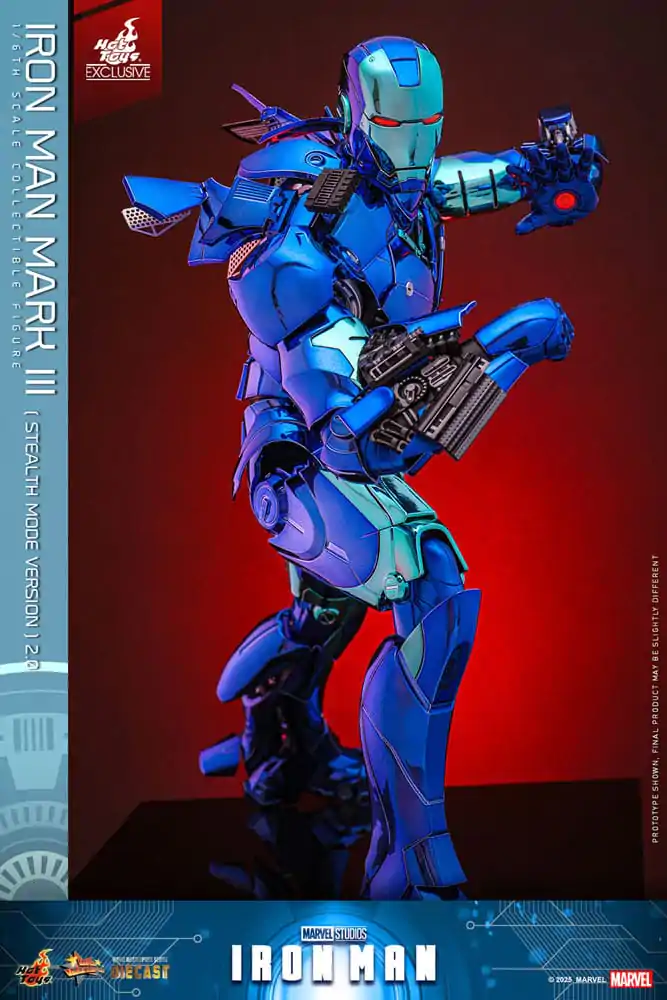 Iron Man Movie Masterpiece Diecast akční figurka 1/6 Iron Man Mark III (Stealth Mode Ver.) 2.0 Hot Toys Exclusive 33 cm fotografii produktu