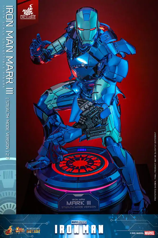 Iron Man Movie Masterpiece Diecast akční figurka 1/6 Iron Man Mark III (Stealth Mode Ver.) 2.0 Hot Toys Exclusive 33 cm fotografii produktu