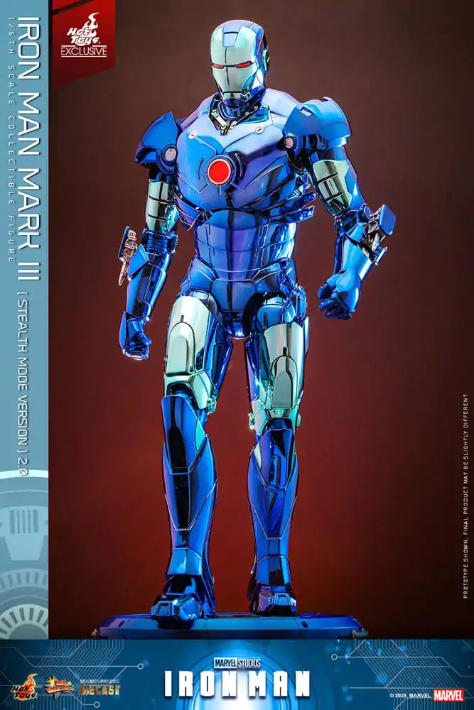 Iron Man Movie Masterpiece Diecast akční figurka 1/6 Iron Man Mark III (Stealth Mode Ver.) 2.0 Hot Toys Exclusive 33 cm fotografii produktu