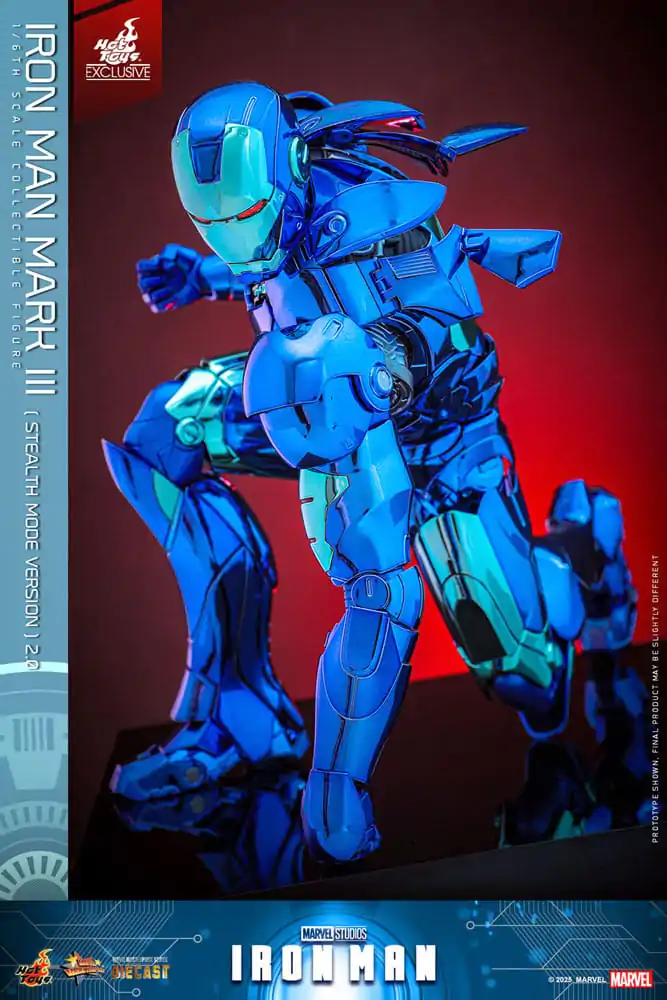 Iron Man Movie Masterpiece Diecast akční figurka 1/6 Iron Man Mark III (Stealth Mode Ver.) 2.0 Hot Toys Exclusive 33 cm fotografii produktu
