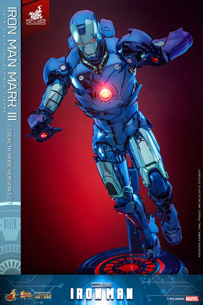 Iron Man Movie Masterpiece Diecast akční figurka 1/6 Iron Man Mark III (Stealth Mode Ver.) 2.0 Hot Toys Exclusive 33 cm fotografii produktu