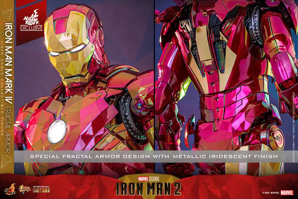 Iron Man Movie Masterpiece Diecast Akční figurka 1/6 Iron Man Mark VI (Fractal Armor) Hot Toys Exclusive 33 cm fotografii produktu