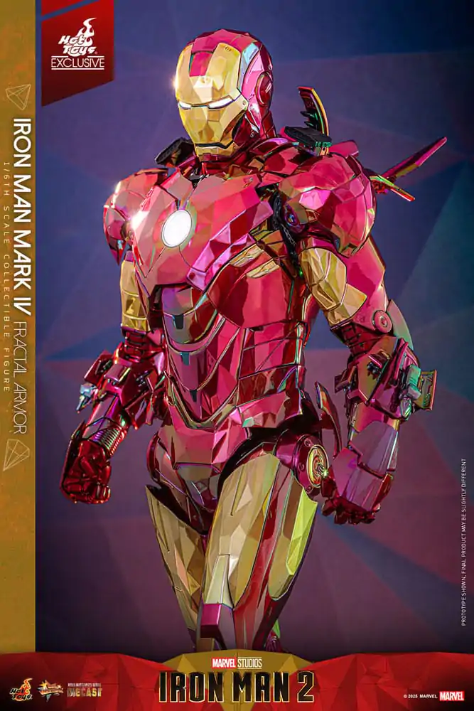 Iron Man Movie Masterpiece Diecast Akční figurka 1/6 Iron Man Mark VI (Fractal Armor) Hot Toys Exclusive 33 cm fotografii produktu