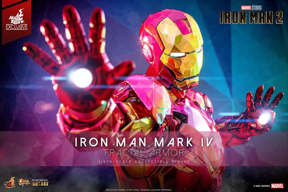 Iron Man Movie Masterpiece Diecast Akční figurka 1/6 Iron Man Mark VI (Fractal Armor) Hot Toys Exclusive 33 cm fotografii produktu