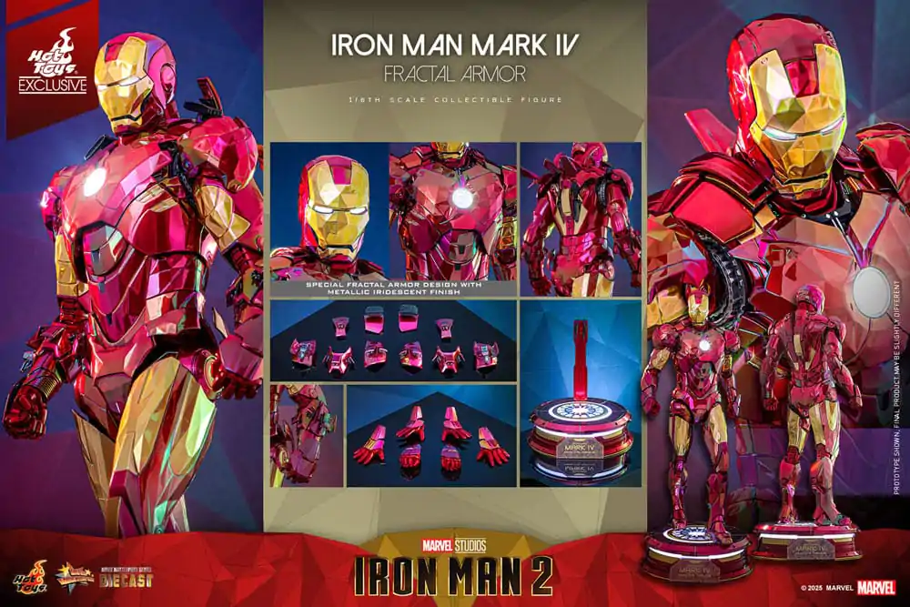 Iron Man Movie Masterpiece Diecast Akční figurka 1/6 Iron Man Mark VI (Fractal Armor) Hot Toys Exclusive 33 cm fotografii produktu