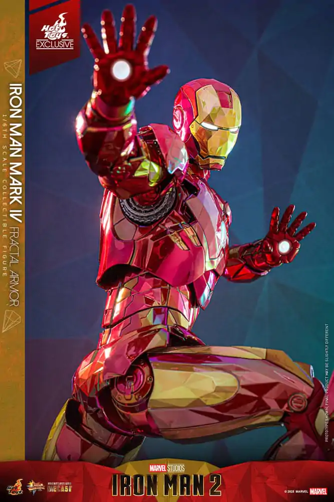 Iron Man Movie Masterpiece Diecast Akční figurka 1/6 Iron Man Mark VI (Fractal Armor) Hot Toys Exclusive 33 cm fotografii produktu