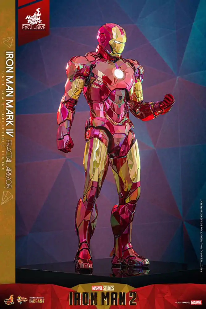 Iron Man Movie Masterpiece Diecast Akční figurka 1/6 Iron Man Mark VI (Fractal Armor) Hot Toys Exclusive 33 cm fotografii produktu