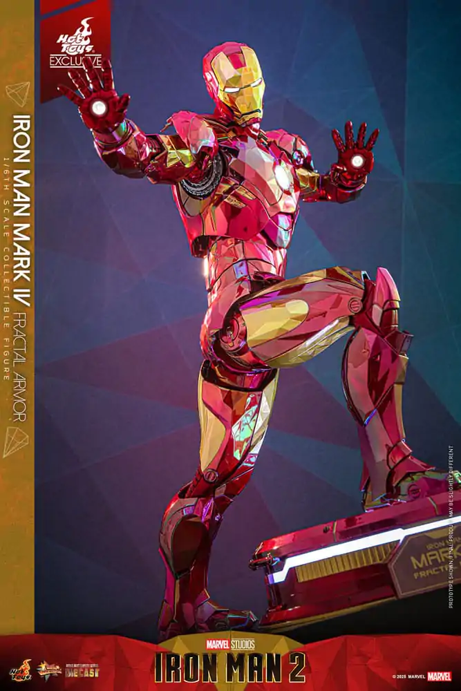 Iron Man Movie Masterpiece Diecast Akční figurka 1/6 Iron Man Mark VI (Fractal Armor) Hot Toys Exclusive 33 cm fotografii produktu