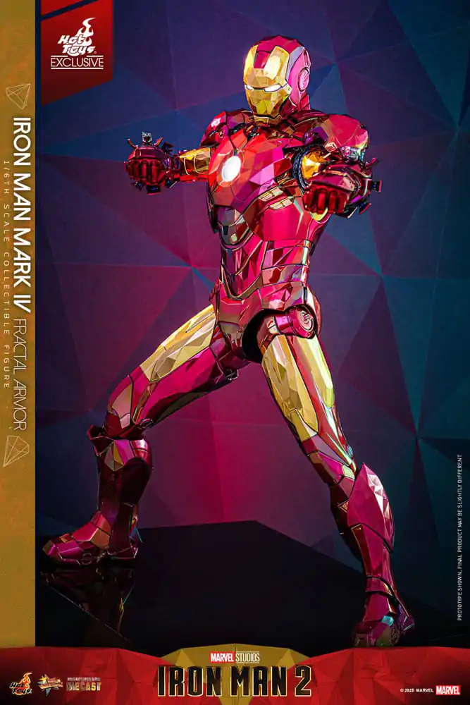 Iron Man Movie Masterpiece Diecast Akční figurka 1/6 Iron Man Mark VI (Fractal Armor) Hot Toys Exclusive 33 cm fotografii produktu
