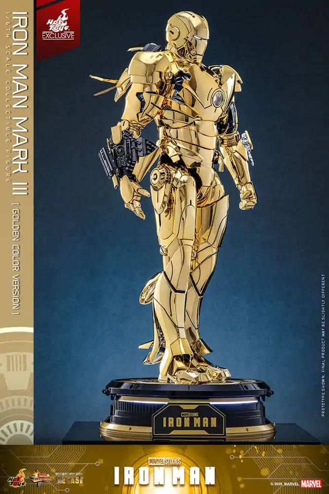 Iron Man Movie Masterpiece Diecast Akční figurka 1/6 Iron Man Mark III (Gold Color Version) Hot Toys Exclusive 33 cm fotografii produktu