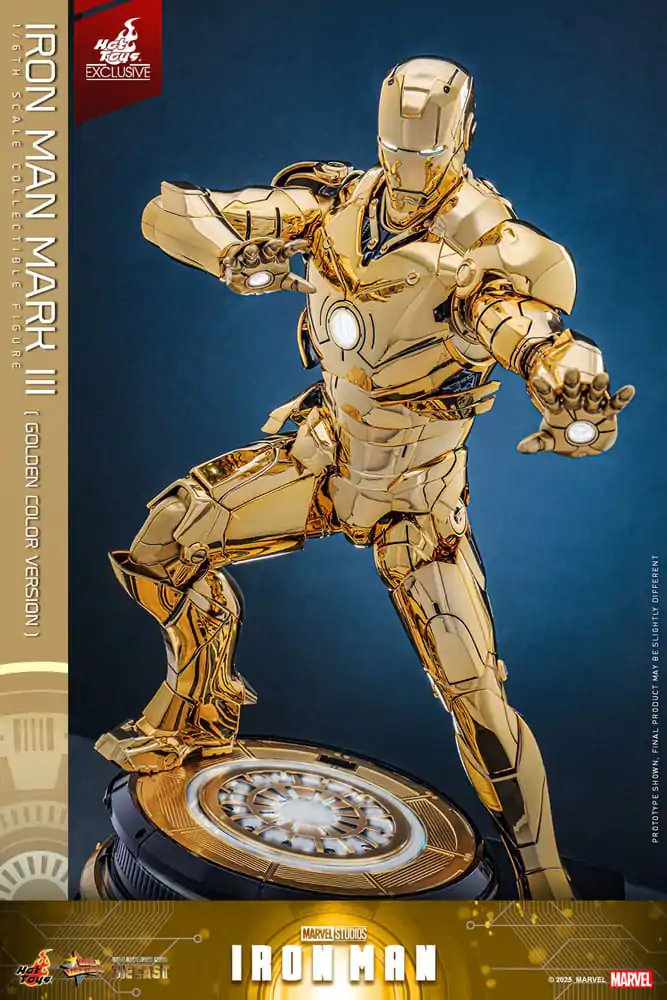 Iron Man Movie Masterpiece Diecast Akční figurka 1/6 Iron Man Mark III (Gold Color Version) Hot Toys Exclusive 33 cm fotografii produktu