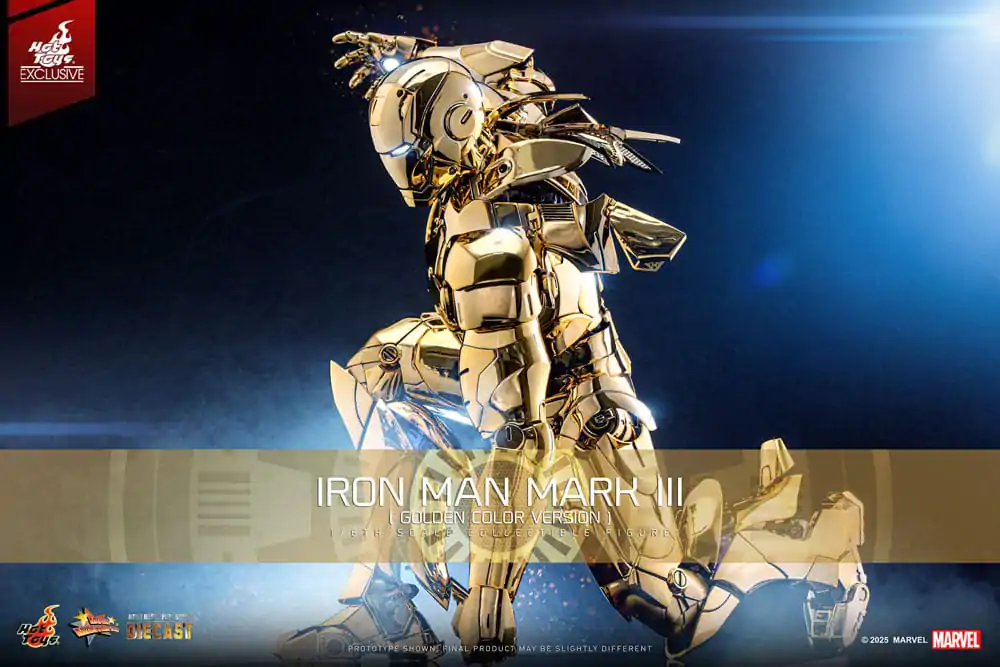 Iron Man Movie Masterpiece Diecast Akční figurka 1/6 Iron Man Mark III (Gold Color Version) Hot Toys Exclusive 33 cm fotografii produktu