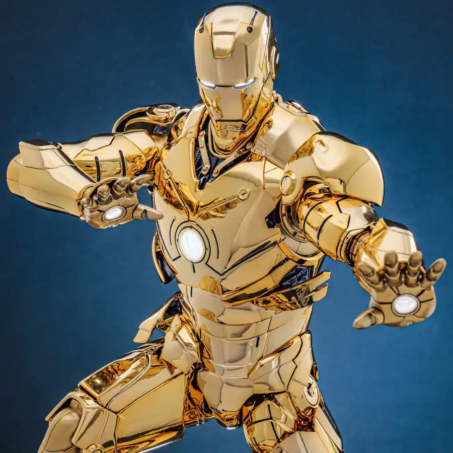 Iron Man Movie Masterpiece Diecast Akční figurka 1/6 Iron Man Mark III (Gold Color Version) Hot Toys Exclusive 33 cm fotografii produktu
