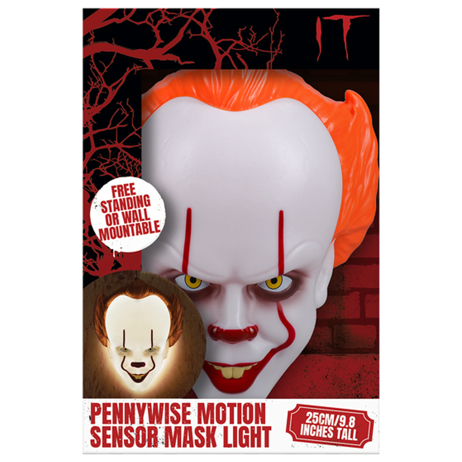 IT Pennywise maska s detektorem pohybu se světlem fotografii produktu
