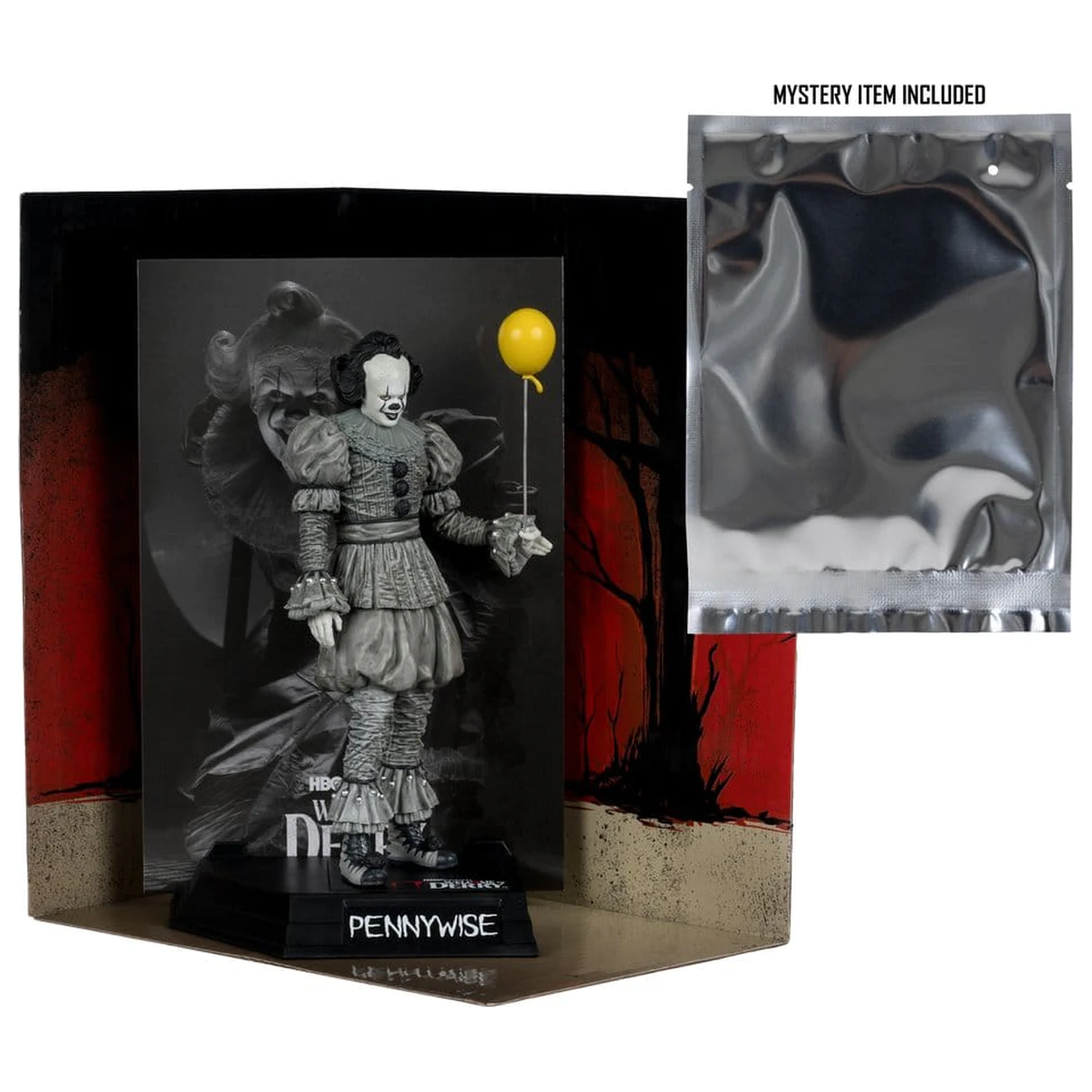 It Welcome to Derry Movie Maniacs figurka Pennywise (černobílá) 16 cm fotografii produktu