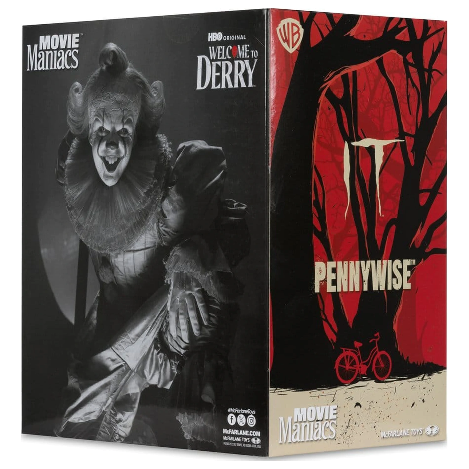 It Welcome to Derry Movie Maniacs figurka Pennywise (černobílá) 16 cm fotografii produktu