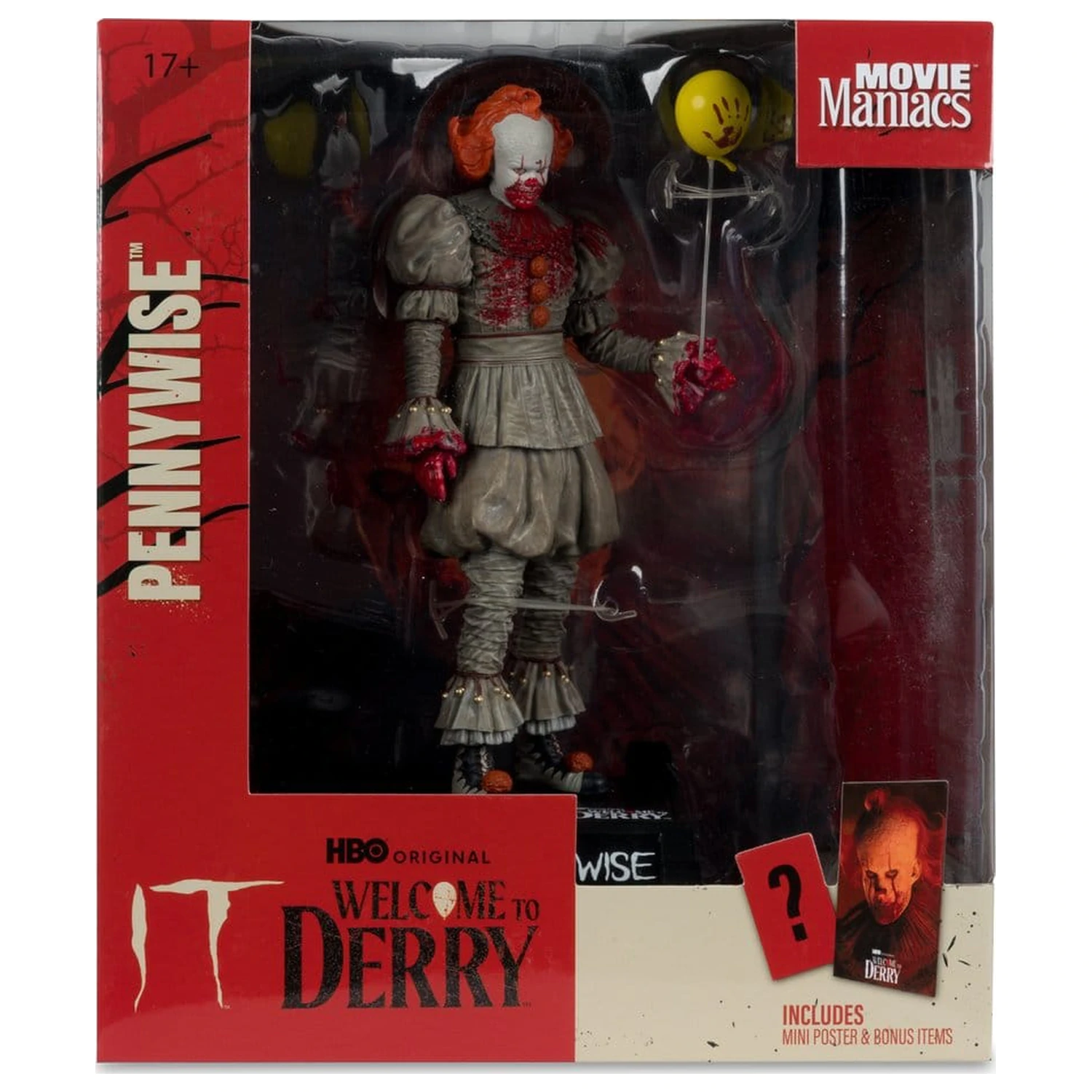 It Welcome to Derry Movie Maniacs Figurka Pennywise (Krvavý) 16 cm fotografii produktu