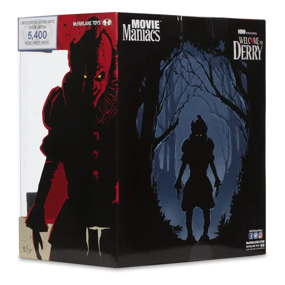 It: Welcome to Derry Movie Maniacs PVC socha Pennywise (Flashback) (Gold Label) 16 cm fotografii produktu