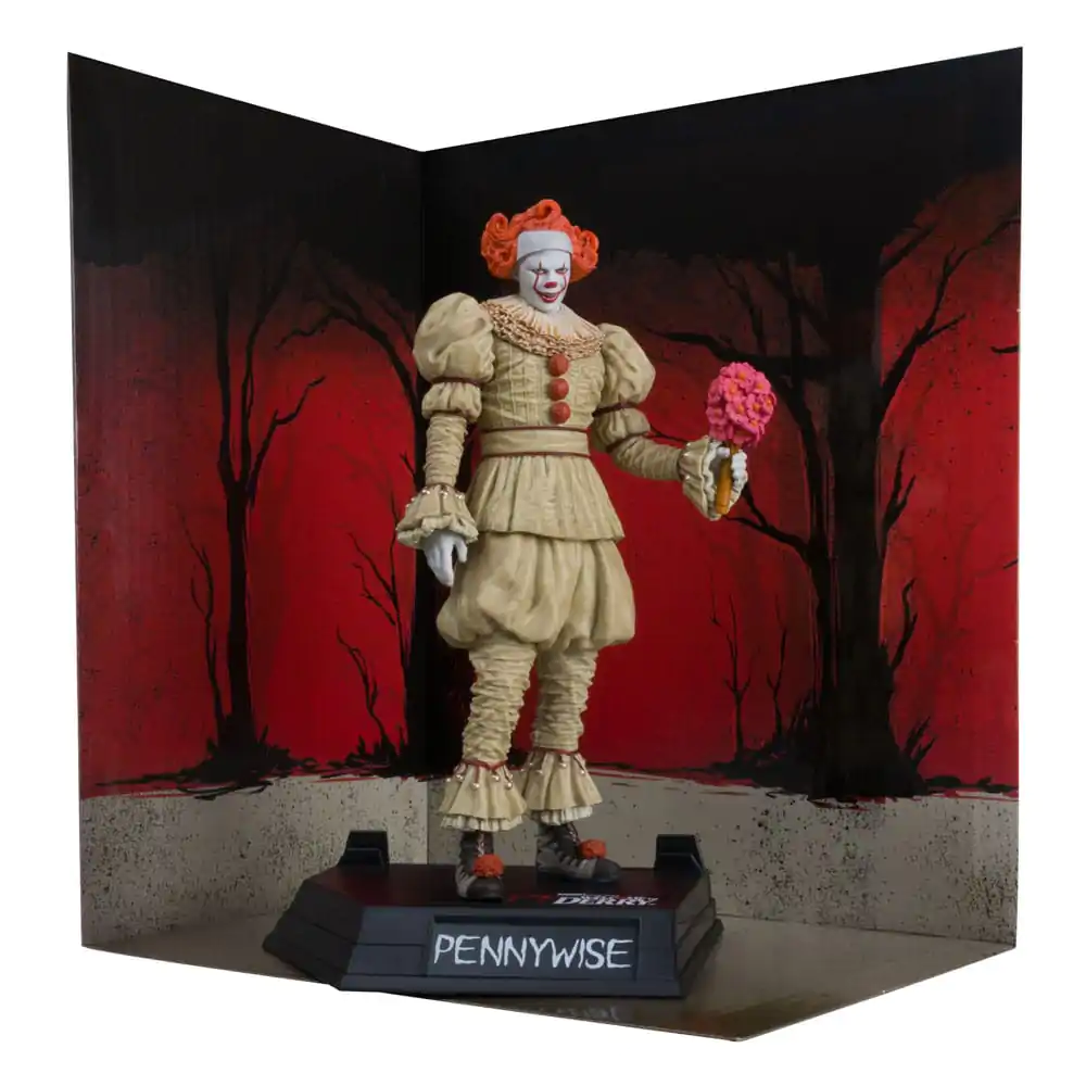 It: Welcome to Derry Movie Maniacs PVC socha Pennywise (Flashback) (Gold Label) 16 cm fotografii produktu