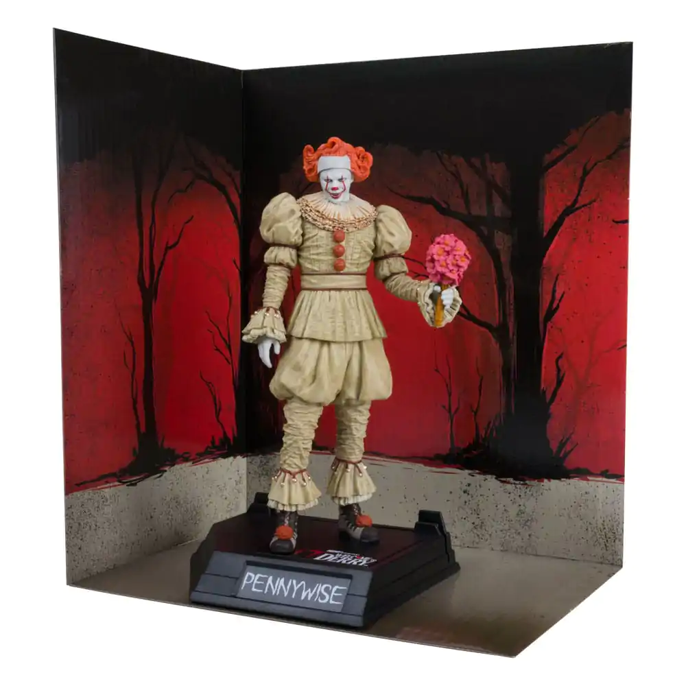 It: Welcome to Derry Movie Maniacs PVC socha Pennywise (Flashback) (Gold Label) 16 cm fotografii produktu