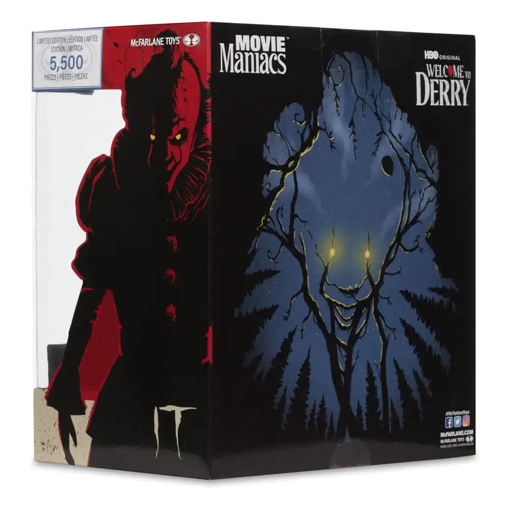 It: Welcome to Derry Movie Maniacs PVC socha Pennywise (Gold Label) 16 cm fotografii produktu
