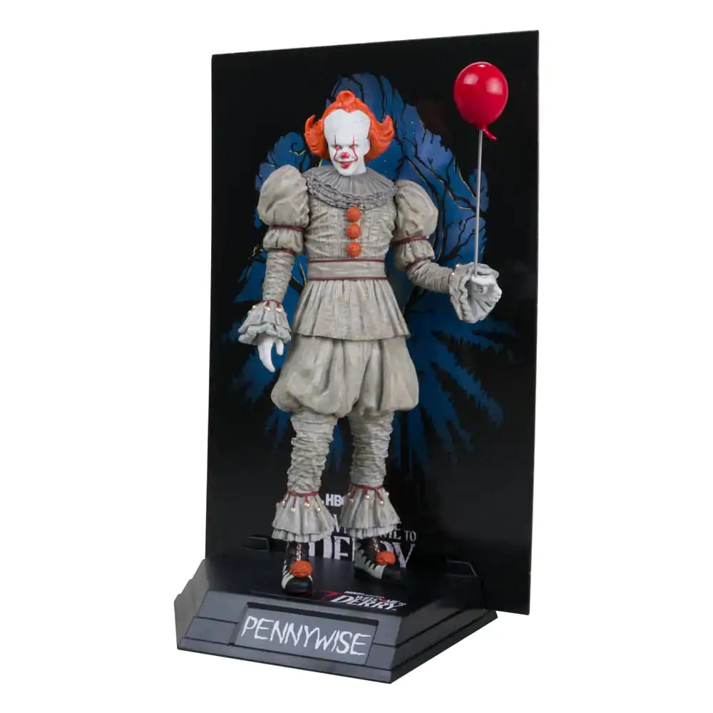 It: Welcome to Derry Movie Maniacs PVC socha Pennywise (Gold Label) 16 cm fotografii produktu