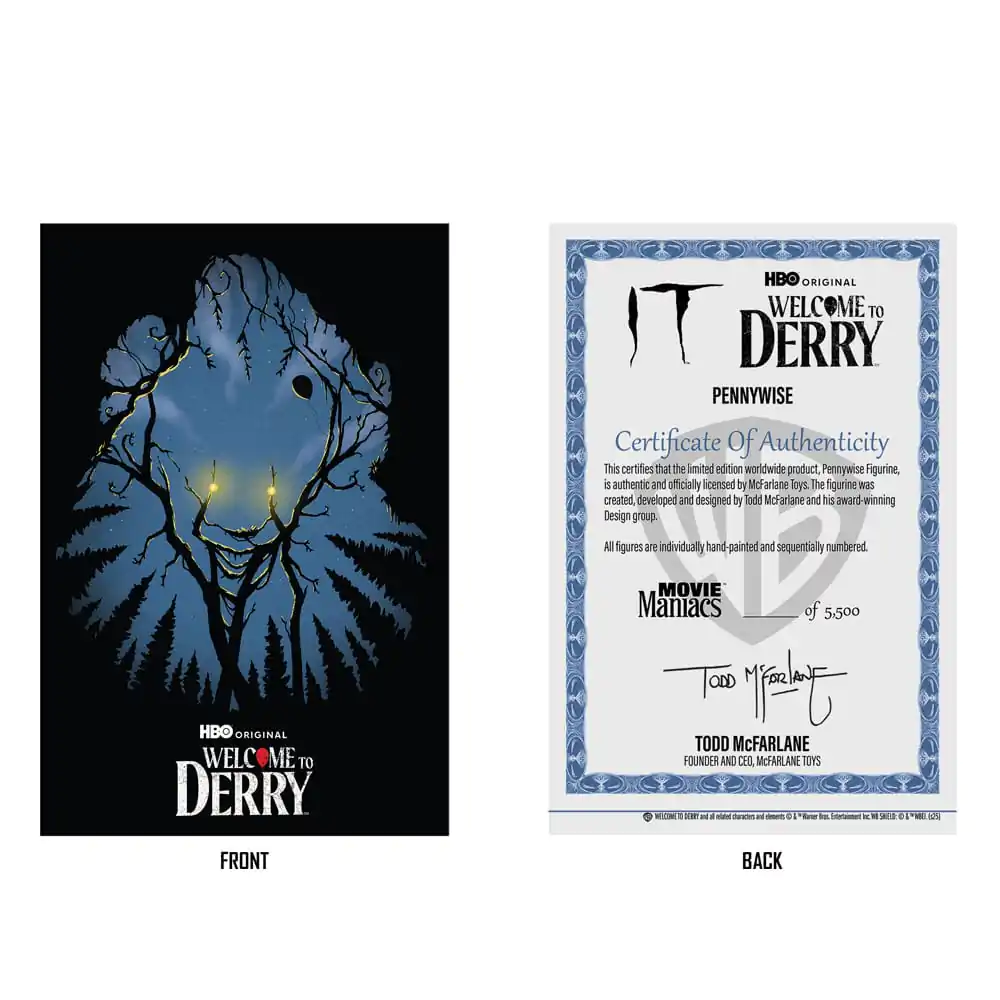 It: Welcome to Derry Movie Maniacs PVC socha Pennywise (Gold Label) 16 cm fotografii produktu