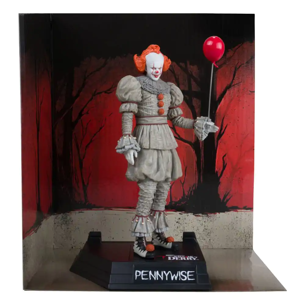It: Welcome to Derry Movie Maniacs PVC socha Pennywise (Gold Label) 16 cm fotografii produktu