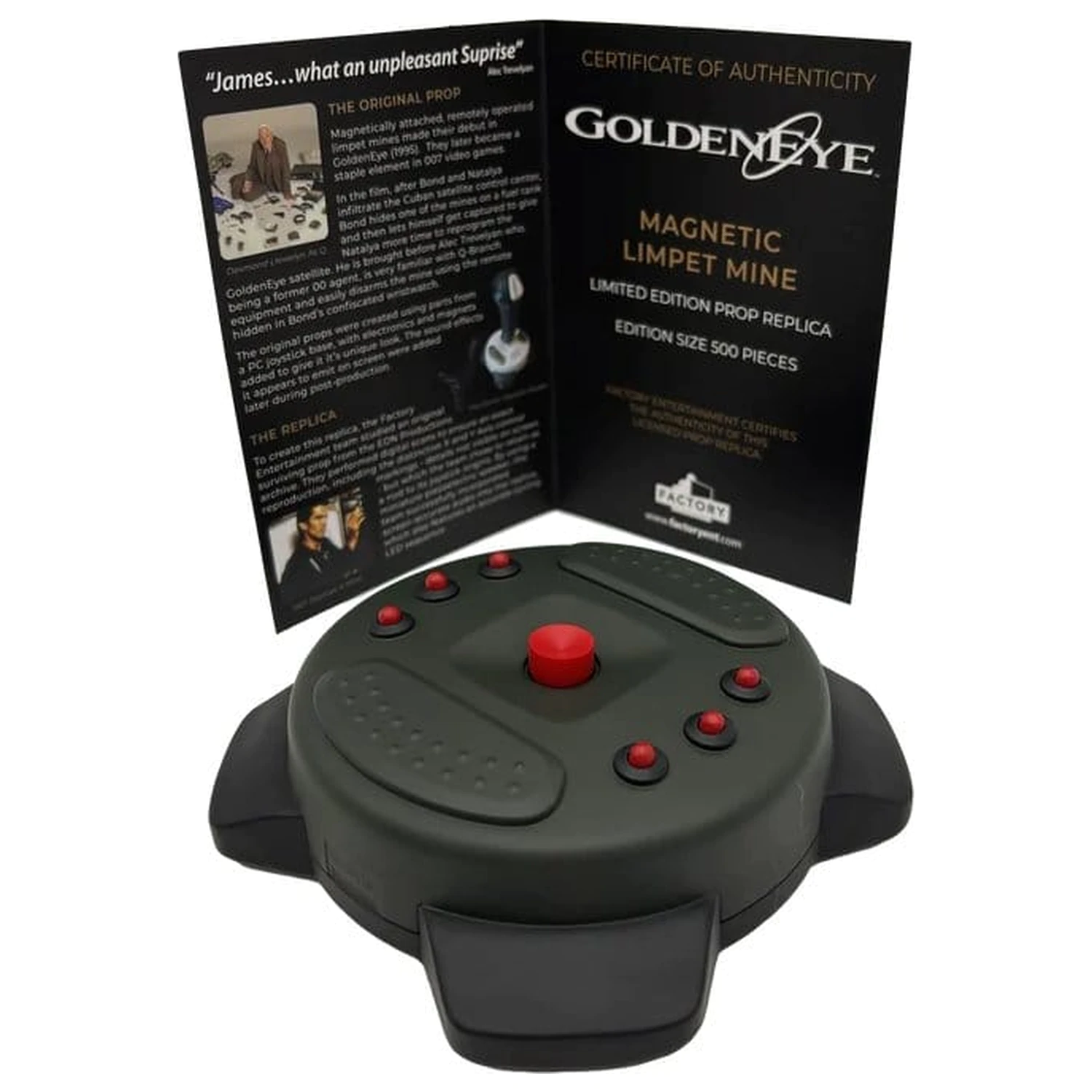 James Bond replika rekvizity 1/1 GoldenEye magnetická mina Limpet 33 cm limitovaná edice fotografii produktu
