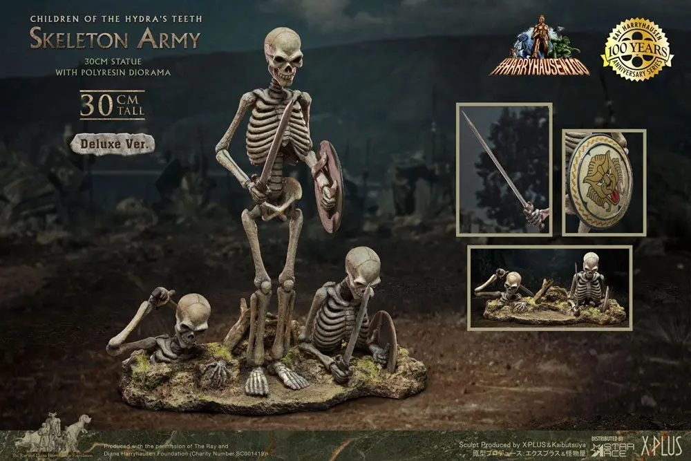 Jason and the Argonauts Gigantická socha z měkkého vinylu Ray Harryhausens Skeleton Army (Children of the Hydra's Teeth) Deluxe Ver. 32 cm fotografii produktu