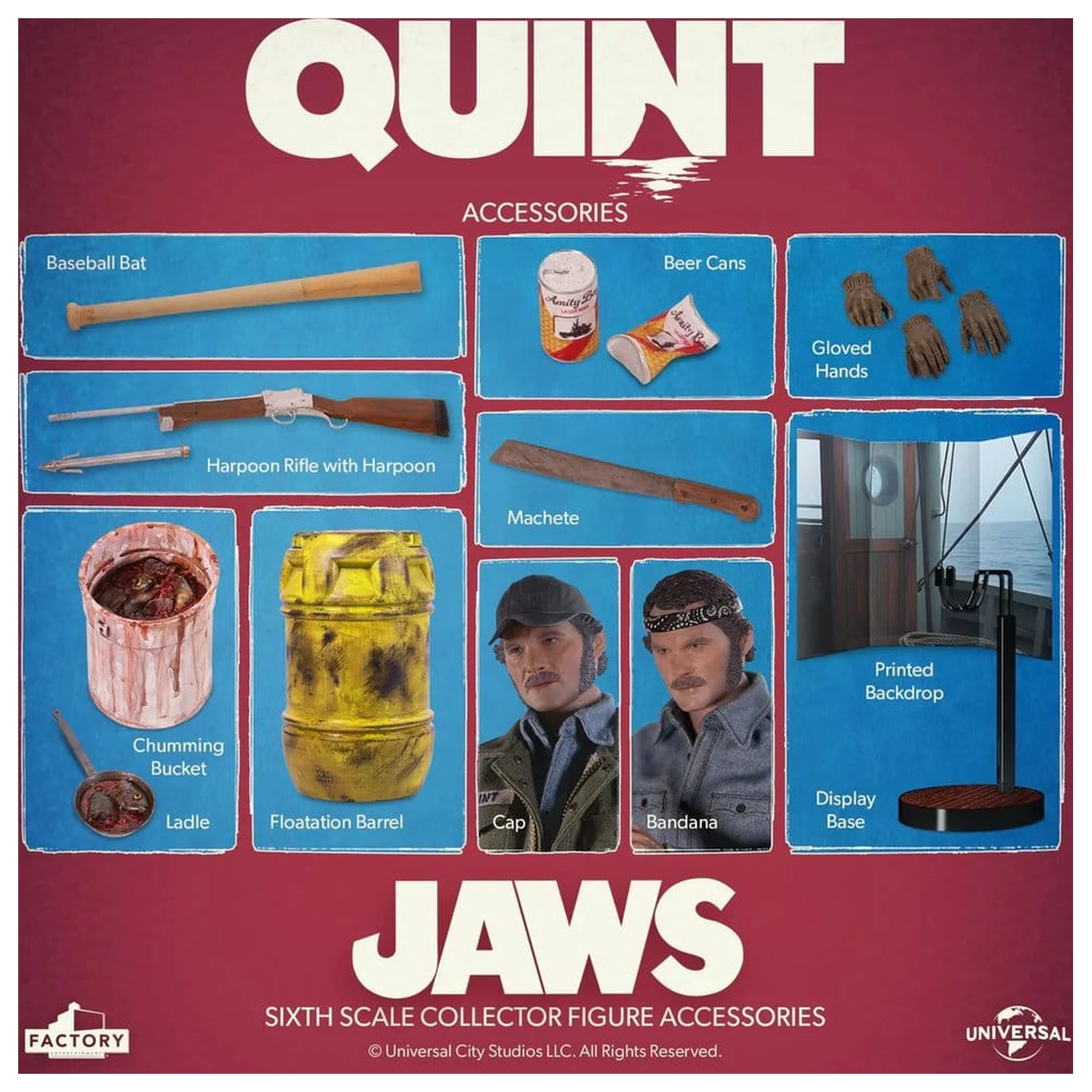 Jaws akční figurka 1/6 Quint 15 cm fotografii produktu