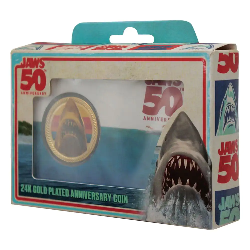 Jaws Sběratelská mince 50. výročí pozlacená 24karátovým zlatem Limited Edition fotografii produktu