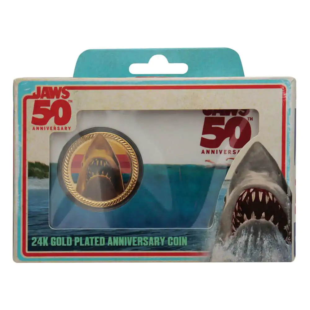 Jaws Sběratelská mince 50. výročí pozlacená 24karátovým zlatem Limited Edition fotografii produktu