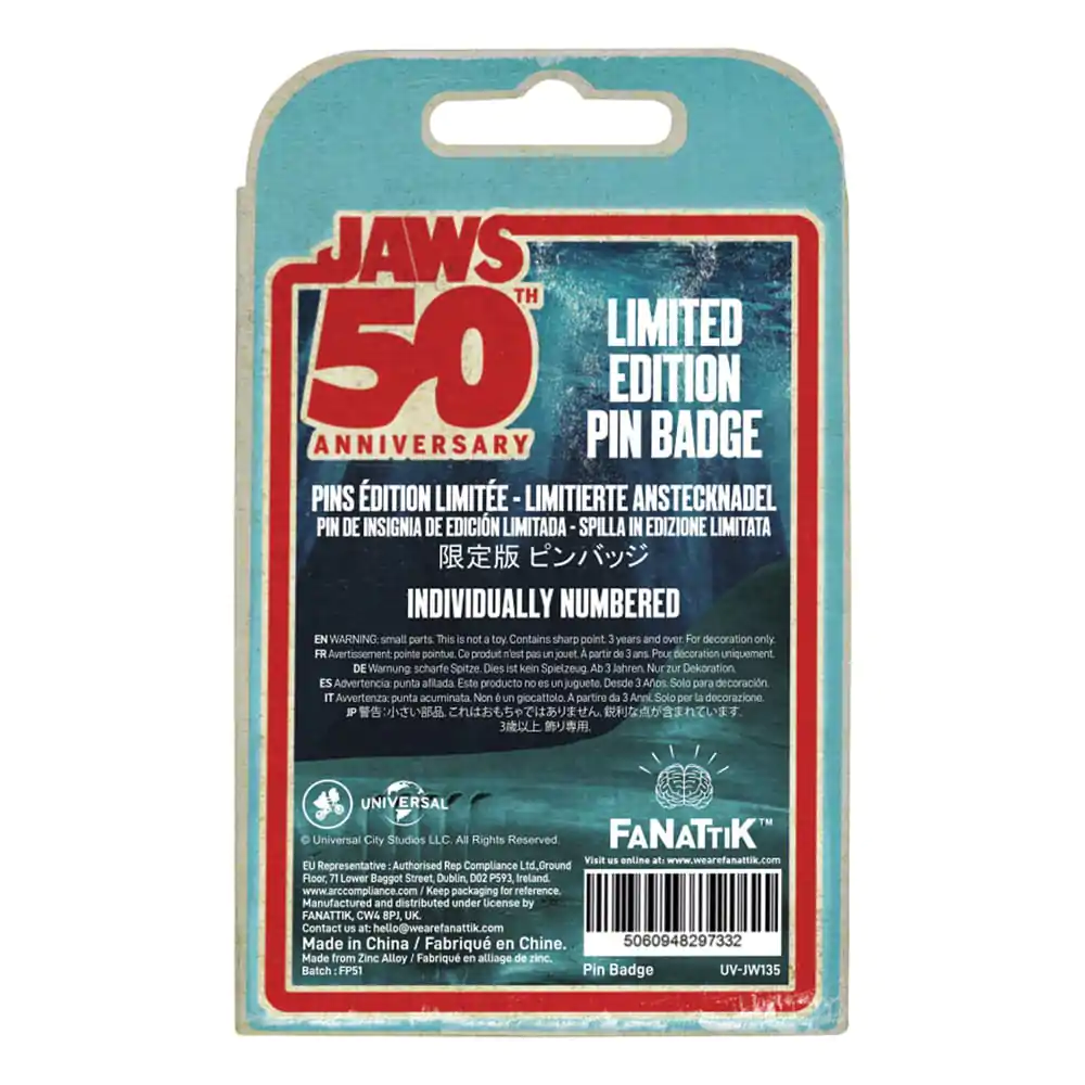 Jaws Pin Badge 50th Anniversary Loď v láhvi fotografii produktu