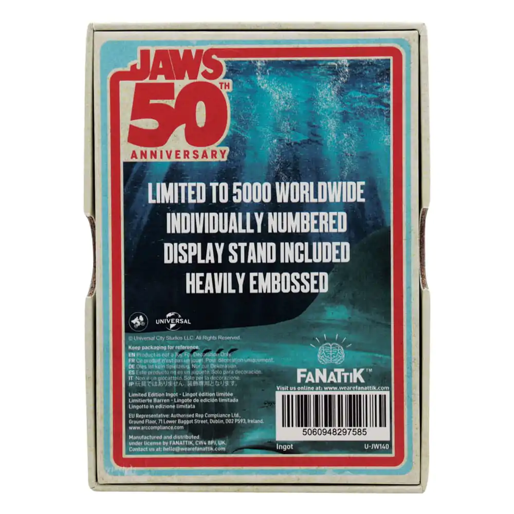Jaws Ingot 50th Anniversary Plakát Limited Edition fotografii produktu