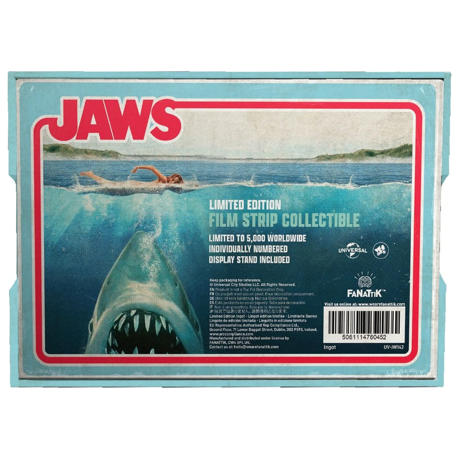 Jaws Ingot kovový filmový pás sběratelská limitovaná edice fotografii produktu