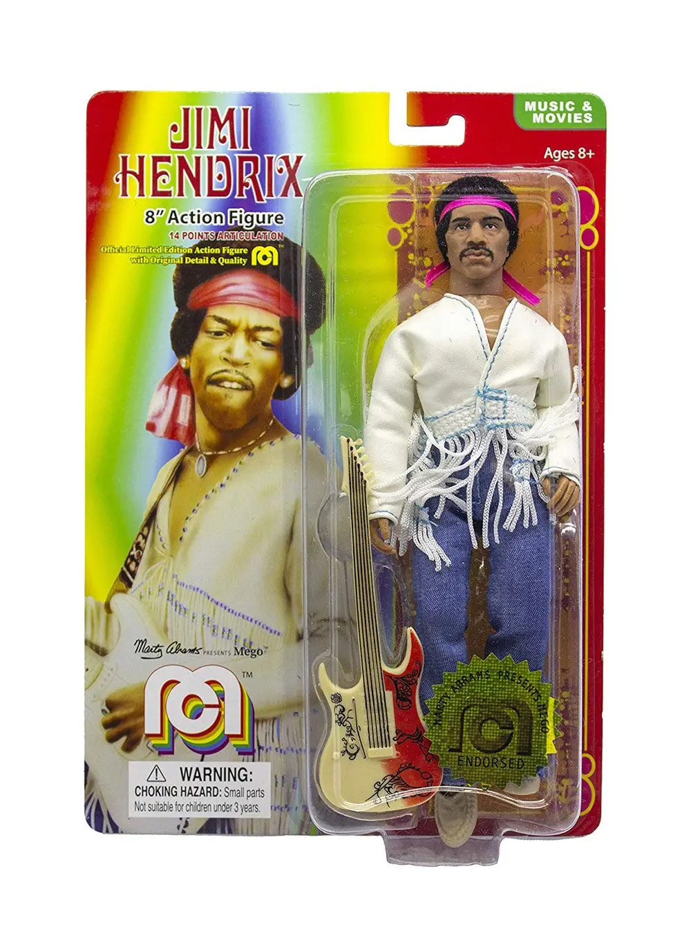 Jimi Hendrix Akční figurka Woodstock Flocked 20 cm fotografii produktu