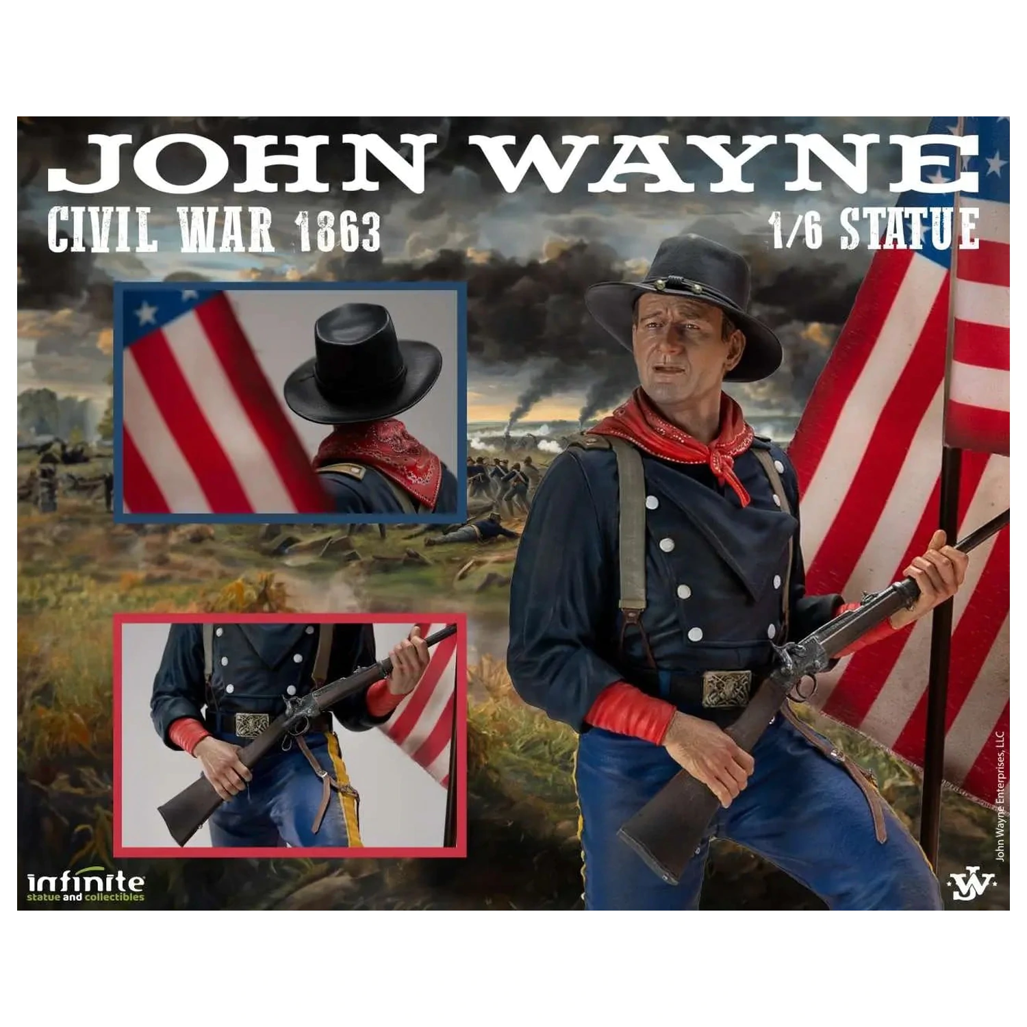 John Wayne Občanská válka 1863 Socha 1/6 48cm fotografii produktu