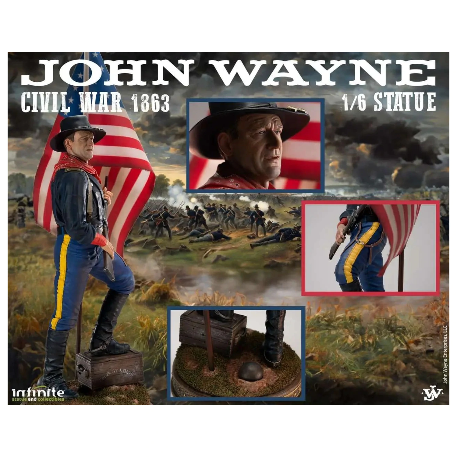 John Wayne Občanská válka 1863 Socha 1/6 48cm fotografii produktu