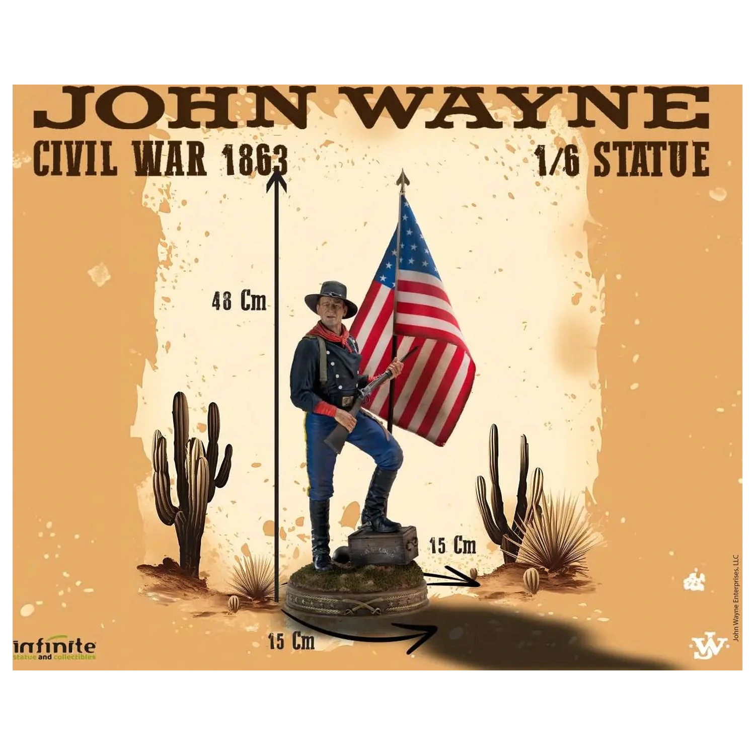John Wayne Občanská válka 1863 Socha 1/6 48cm fotografii produktu
