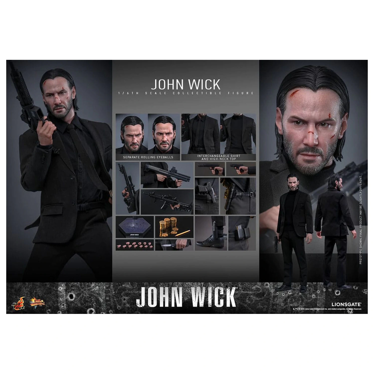 John Wick Movie Masterpiece Akční figurka 1/6 John Wick 31 cm fotografii produktu