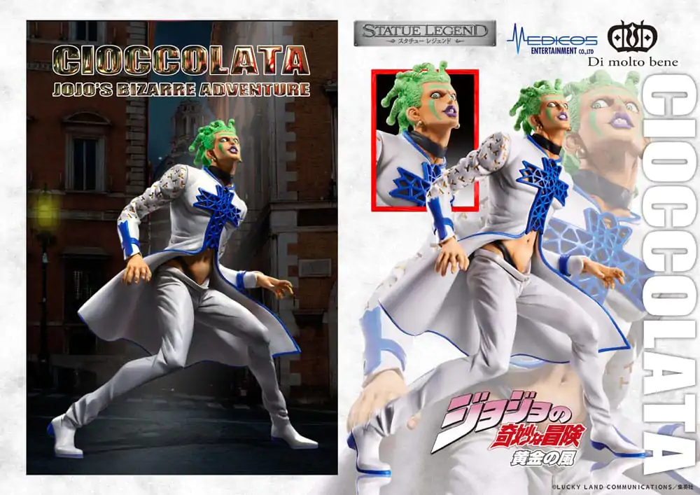 JoJo's Bizarre Adventure Part 5 Golden Wind Statue Legend PVC Socha Cioccolata 17 cm fotografii produktu