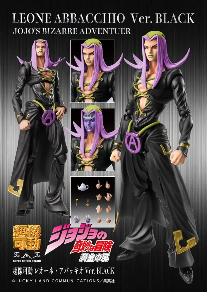 JoJo's Bizarre Adventure Part 5 Super Action Akční figurka Chozokado Leone Abbacchio Black Ver. 16 cm fotografii produktu