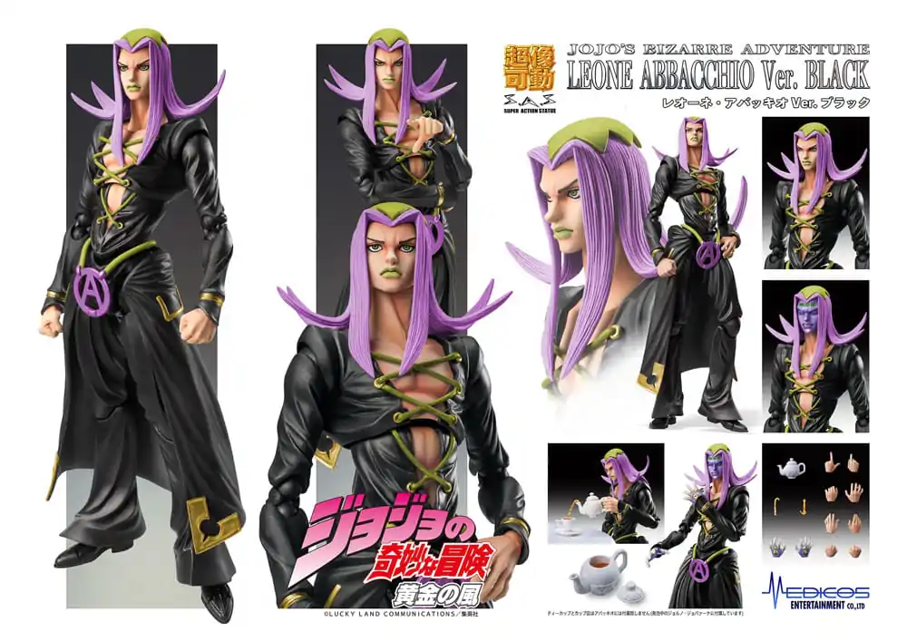 JoJo's Bizarre Adventure Part 5 Super Action Akční figurka Chozokado Leone Abbacchio Black Ver. 16 cm fotografii produktu